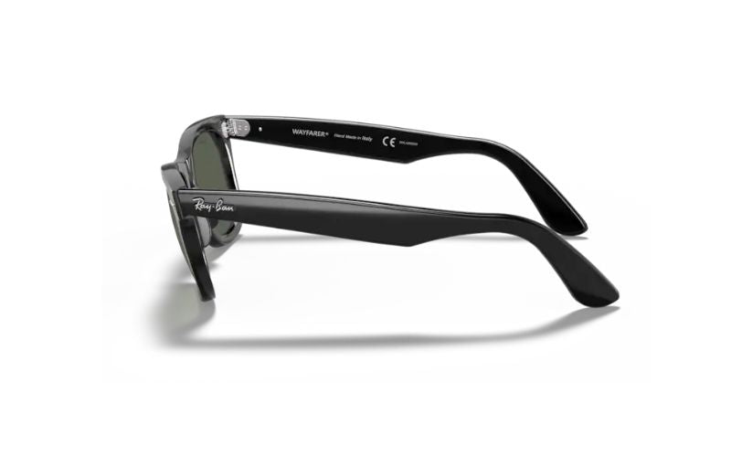 RAY-BAN WAYFARER 2140 BLACK POLARIZED -TRY ON